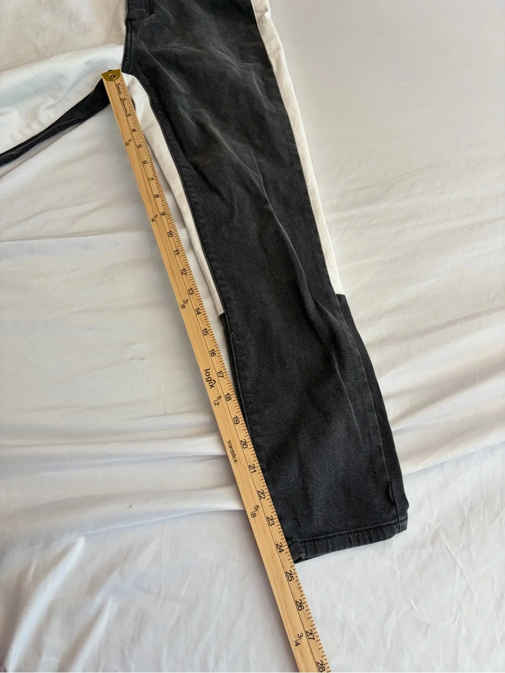Cello White and Black Two-Tone Jeans